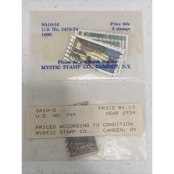 Vintage Postage Stamps US Collection Lot Of 71 Used Off Paper Dated 1895-1994 - Picture 3 of 8